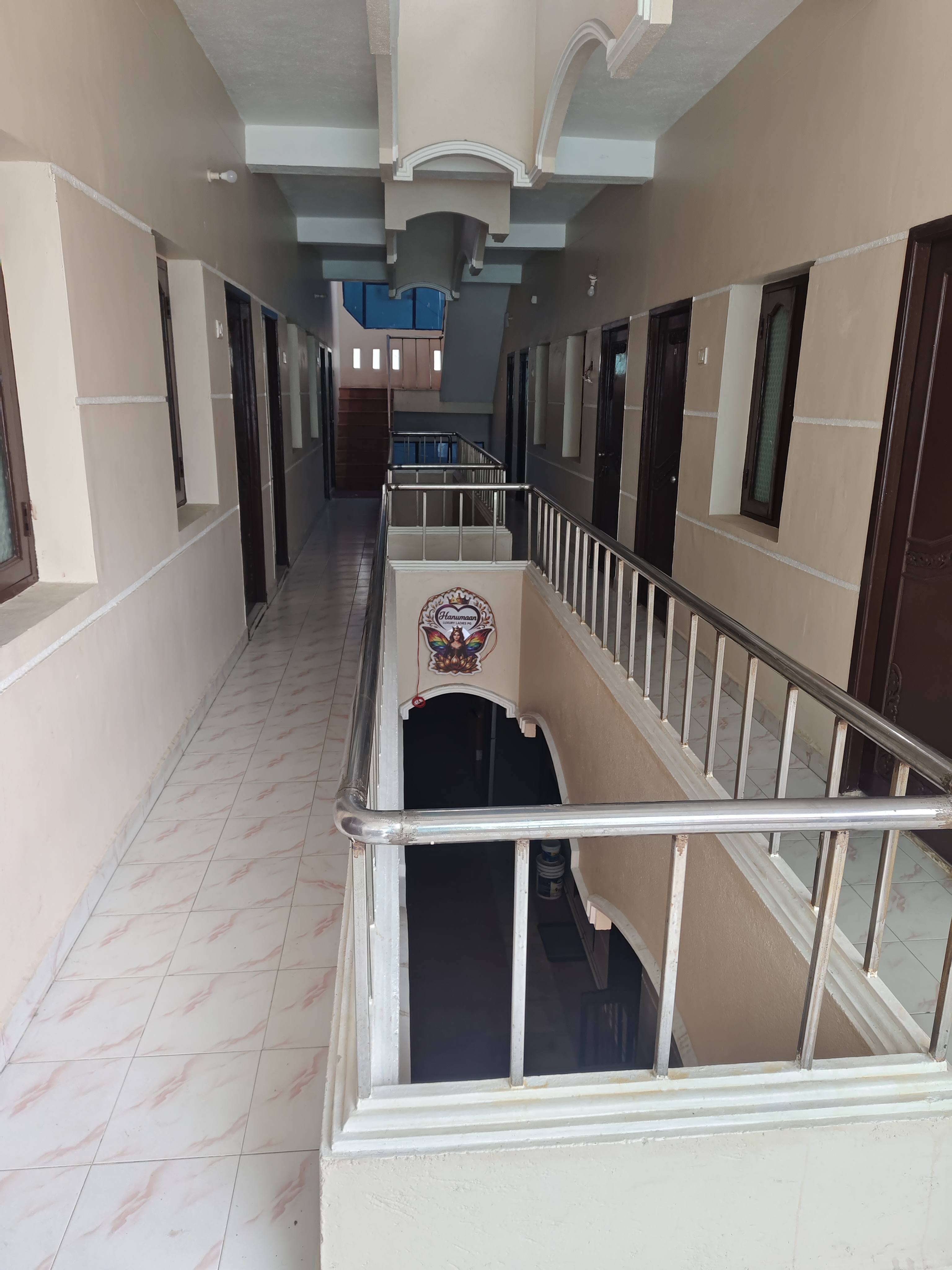 Interior corridor of Hanumaan Luxury Ladies PG